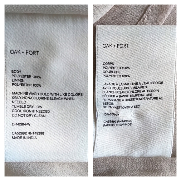 Oak + Fort Long Sleeve Pleated Floral Dress - Moonbeam Title Print - Picture 7 of 7